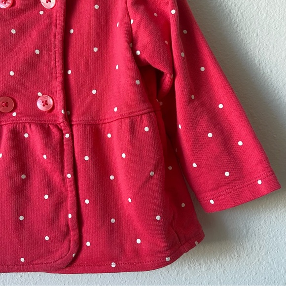 Carter’s Red Polka Dot Peplum Jacket with Buttons for Little Girls - Picture 5 of 6